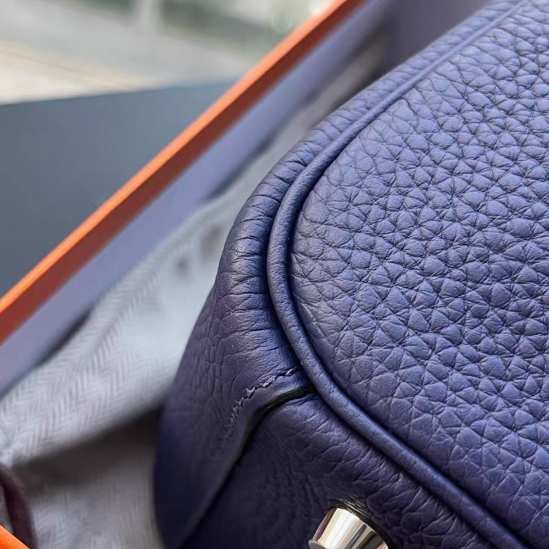 愛馬仕 Lindy26 午夜藍銀扣 tc皮 d刻-13