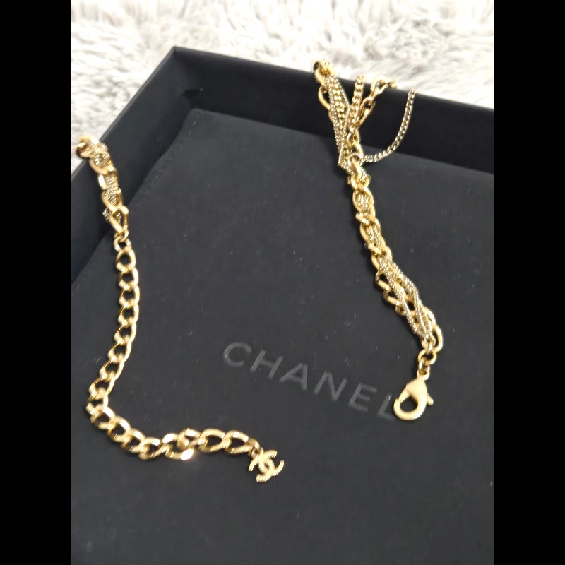 Chanel 香奈兒 復古金多層次雙 C 項鍊-11