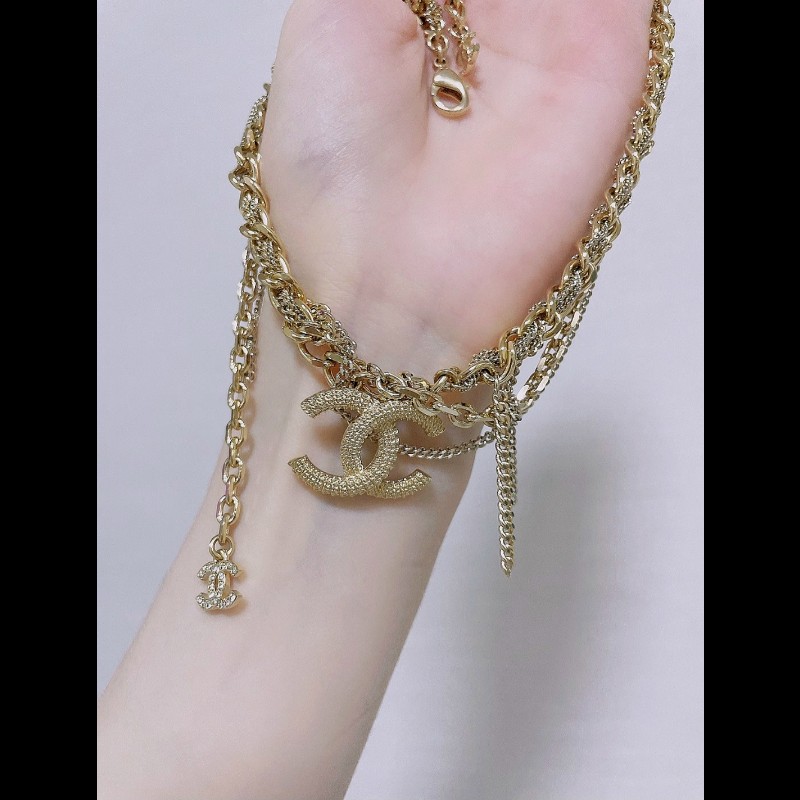 Chanel 香奈兒 復古金多層次雙 C 項鍊-6
