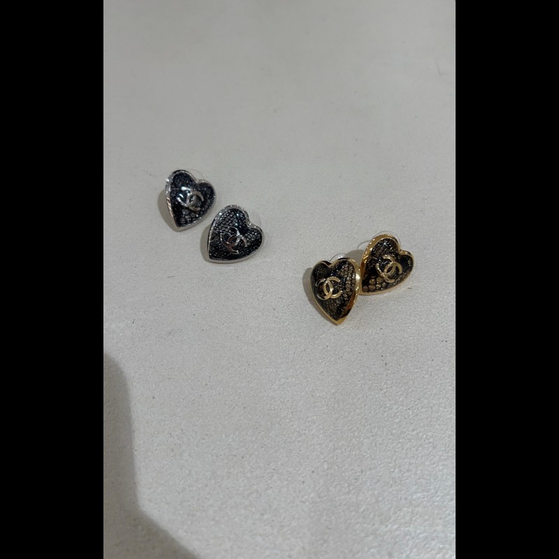 Chanel 24K 愛心耳環,銀色下單區(優惠款式)-3