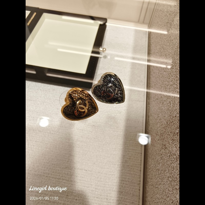 Chanel 24K 愛心耳環,銀色下單區(優惠款式)-5