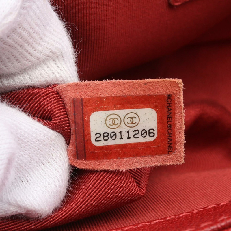 香奈兒 Boy Chanel 女士紅色粒面小牛皮單肩包 A67086-5