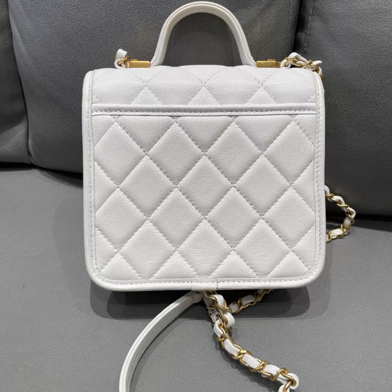 ✨Chanel 高級感小香白金豆腐包 99新 全套晶片款🤍-5