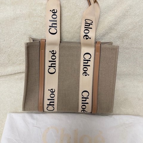 Chloe’ 蔻依 Woody tote bag帆布托特包(中號)