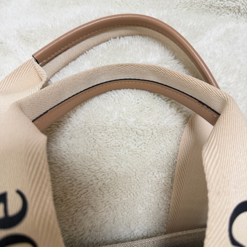 Chloe’ 蔻依 Woody tote bag帆布托特包(中號)-3