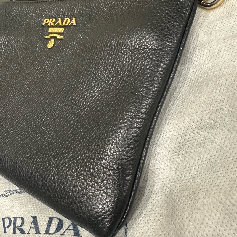 Prada 全牛皮斜背包-5