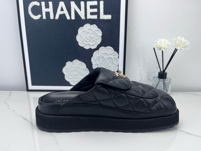 99新chanel香奈兒 24c厚底菱格紋麵包拖鞋 39碼-4