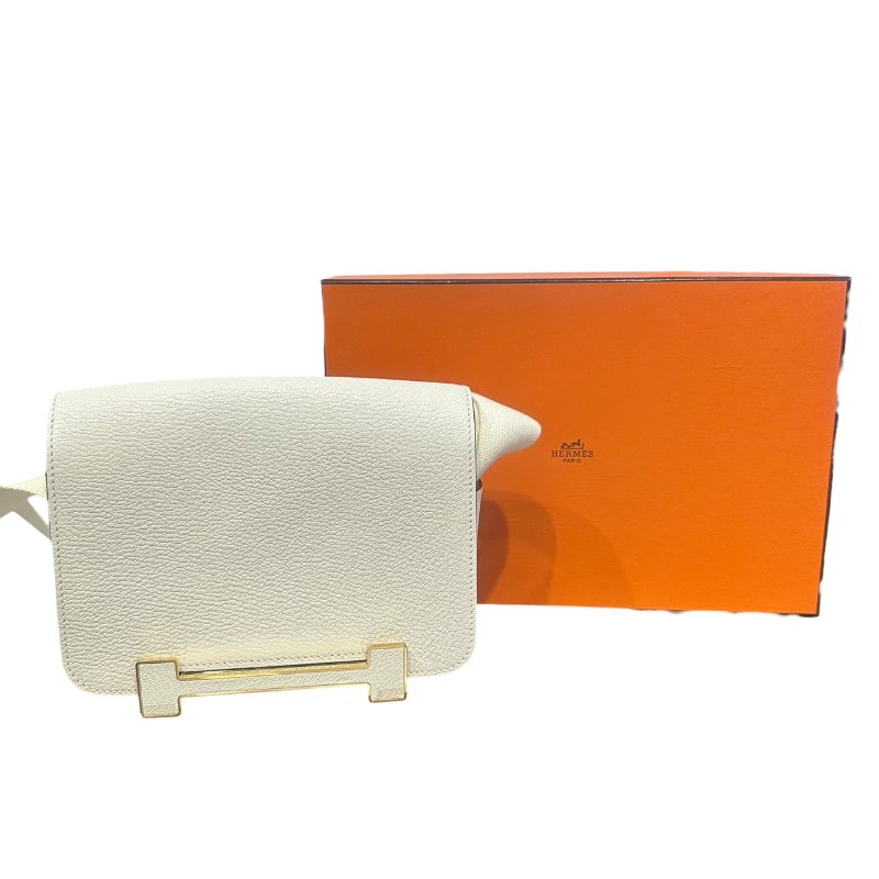 【美收精品】HERMES 奶昔白GETA B刻印 4-771-18