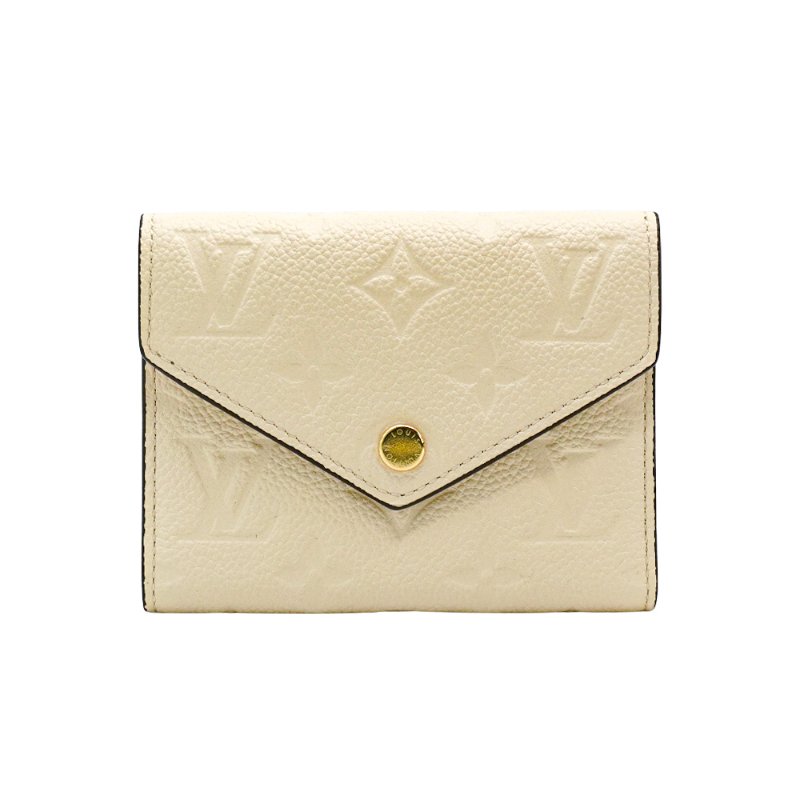 Louis Vuitton Victorine 壓紋牛皮釦式短夾(M82344-白)-0