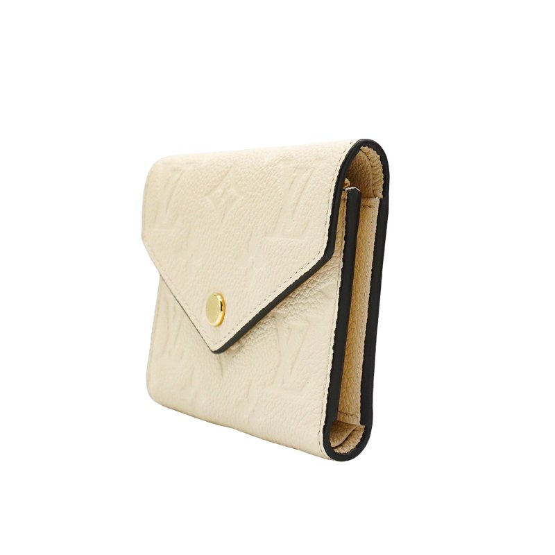 Louis Vuitton Victorine 壓紋牛皮釦式短夾(M82344-白)-1