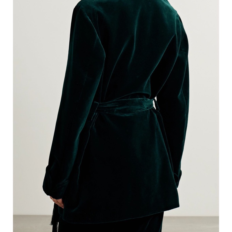 Loro Piana廓形TEXCO皇室嬰駝R0W浴袍式短大衣 36 碼-7