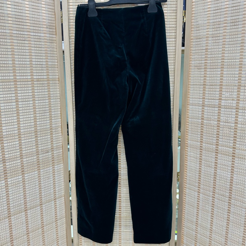 Loro PianaTEXCO皇室嬰駝R0W 綠色絲絨長褲 38碼 一套上身超無敵美膩-1