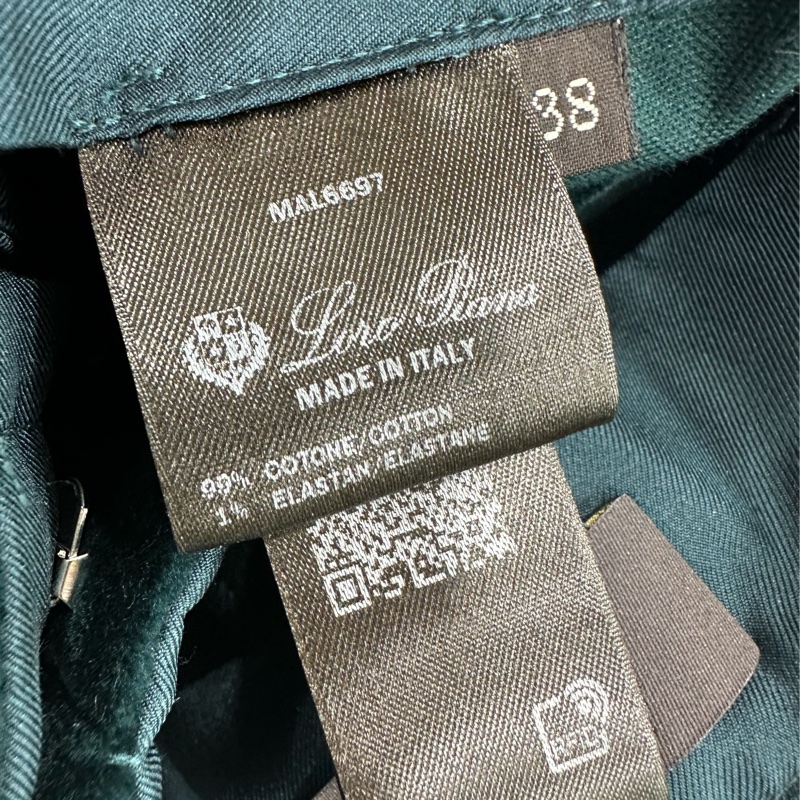 Loro PianaTEXCO皇室嬰駝R0W 綠色絲絨長褲 38碼 一套上身超無敵美膩-3