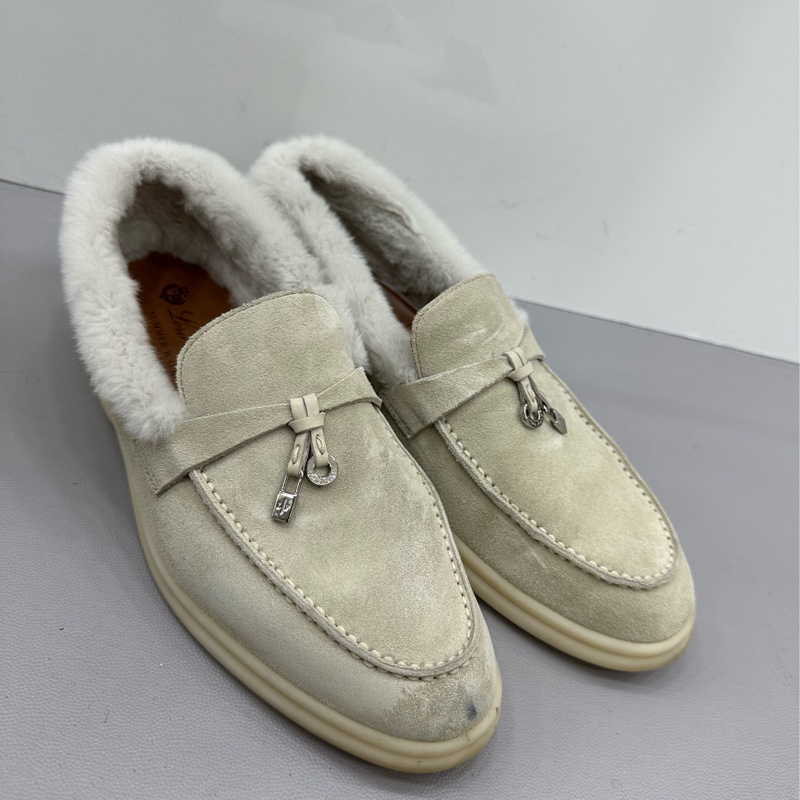 Loro Piana 毛毛樂福鞋 皮草鞋 38碼-0
