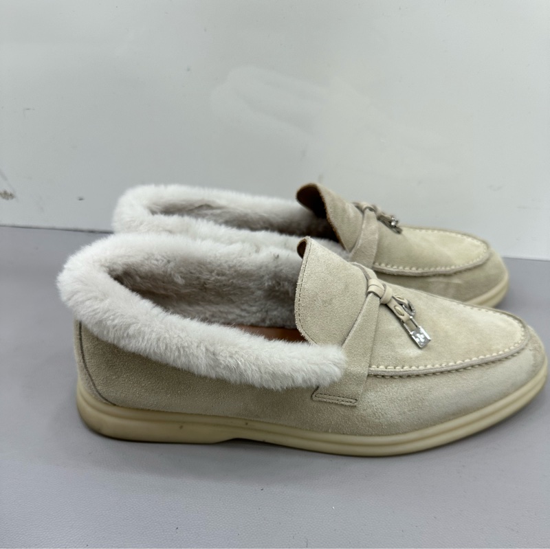 Loro Piana 毛毛樂福鞋 皮草鞋 38碼-1
