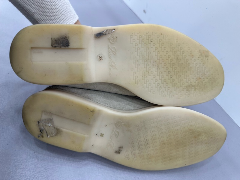 Loro Piana 毛毛樂福鞋 皮草鞋 38碼-3