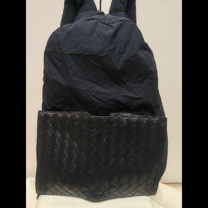 【9成新】㊣✨Bottega Veneta ✨(附防塵袋)寶緹嘉 BV 拼色 羊皮 編織 拼接 帆布 可收納 後背包 /二手包/二手精品/保證正品🌳二手樹屋🌳-2