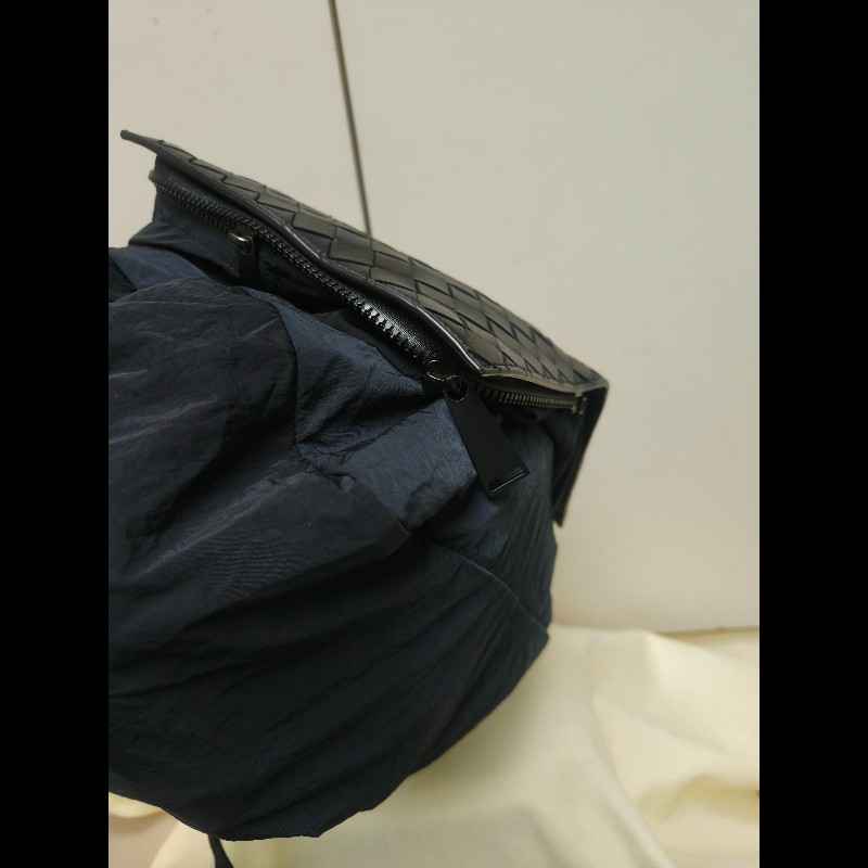 【9成新】㊣✨Bottega Veneta ✨(附防塵袋)寶緹嘉 BV 拼色 羊皮 編織 拼接 帆布 可收納 後背包 /二手包/二手精品/保證正品🌳二手樹屋🌳-9