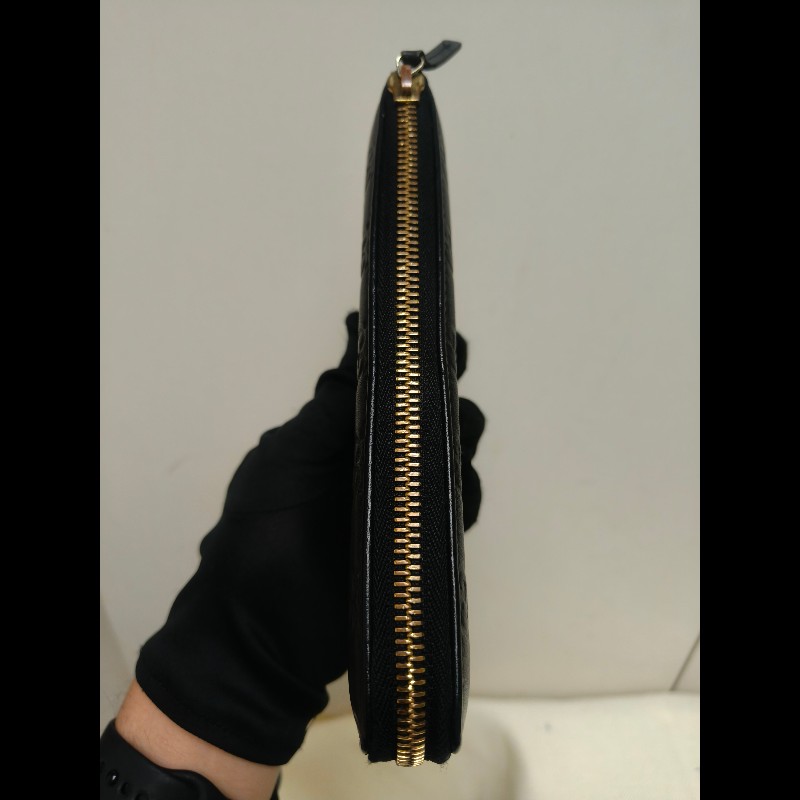 【8成新】㊣✨GUCCI✨古馳 黑色 牛皮 壓紋 老花 長夾 錢包 皮夾/雙G/二手包/保證正品🌳二手樹屋🌳-5