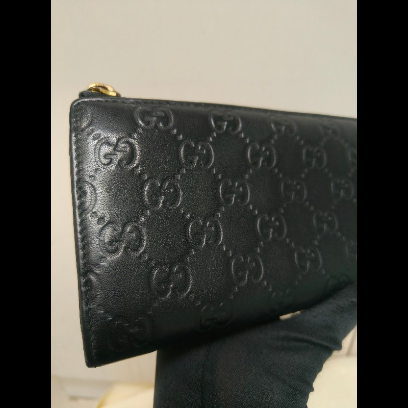【8成新】㊣✨GUCCI✨古馳 黑色 牛皮 壓紋 老花 長夾 錢包 皮夾/雙G/二手包/保證正品🌳二手樹屋🌳-12
