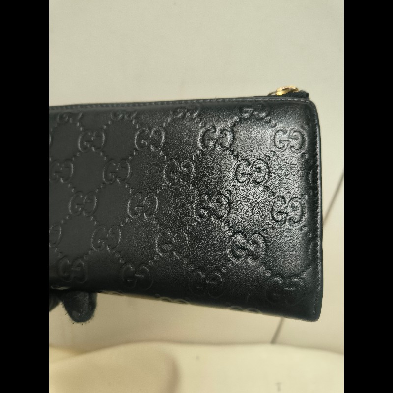 【8成新】㊣✨GUCCI✨古馳 黑色 牛皮 壓紋 老花 長夾 錢包 皮夾/雙G/二手包/保證正品🌳二手樹屋🌳-15