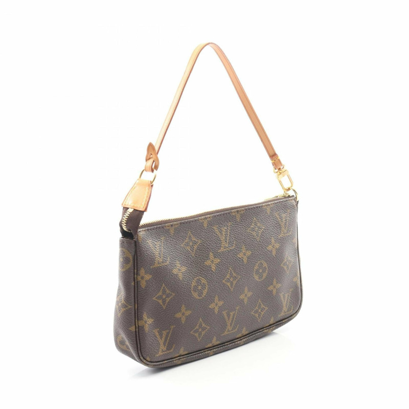 路易威登 Pochette Accessoires 手提包,塗層帆布和皮革,Monogram 圖案,女士,棕色,M51980-1