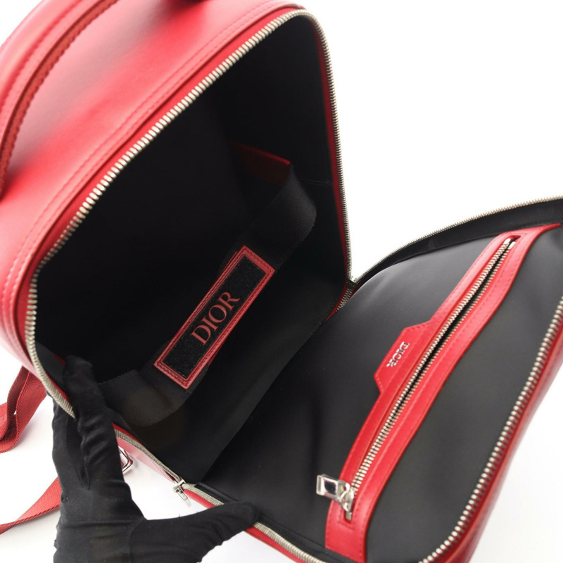 Christian Dior 世界巡迴演唱會腰臀包,紅色真皮,二手男士款-2