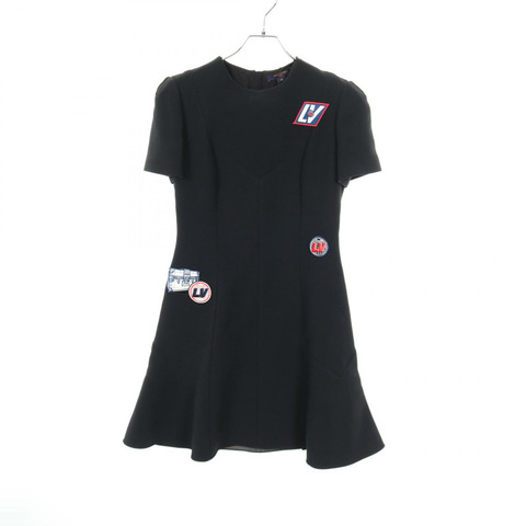 路易威登 (LOUIS VUITTON) 黑色羊毛真絲滑冰裙，二手女款