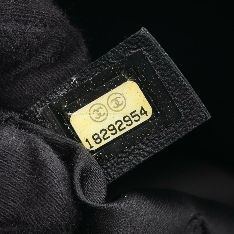 香奈兒 (CHANEL) Matelasse Grand Shopping GST 鏈條肩背包,黑色皮革,二手-4