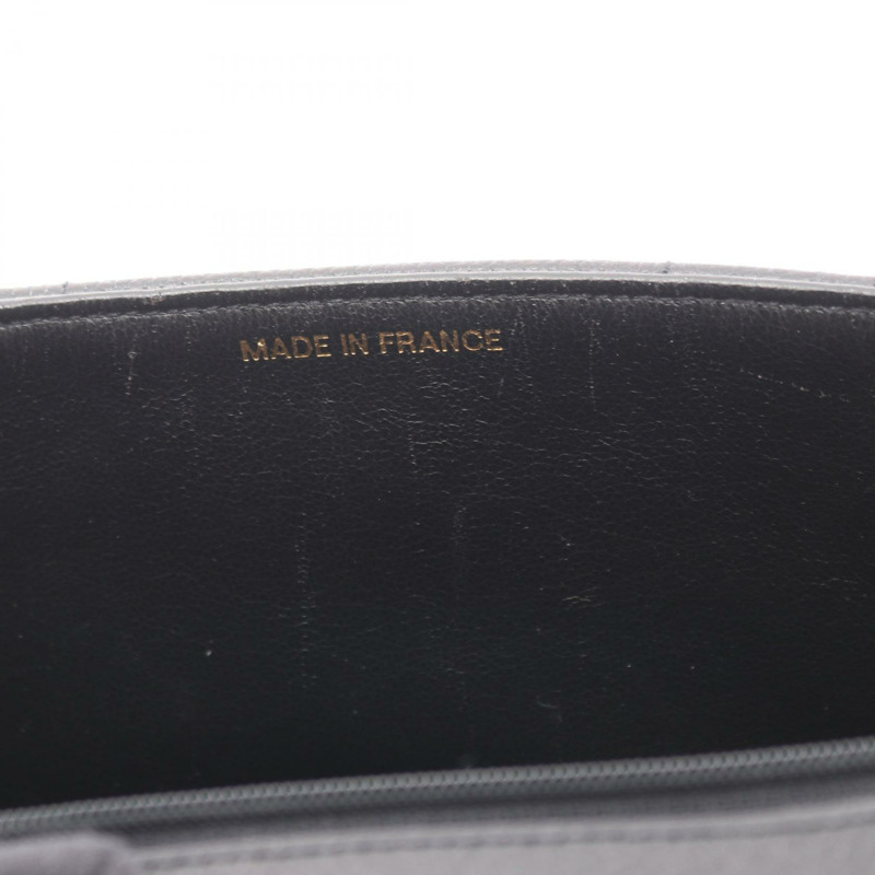 香奈兒 Mademoiselle 鏈條肩挎包 黑色皮革 GHW 二手 CC-11