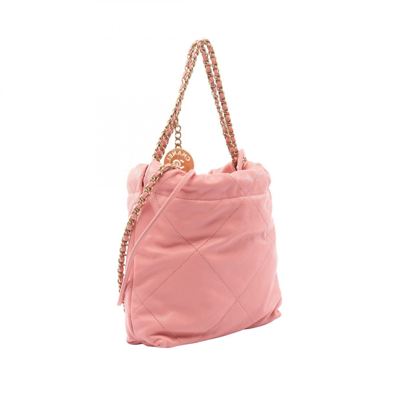 香奈兒 (CHANEL) 22 迷你鏈條肩背斜背包 AS3980 皮革 粉紅色 金色五金-1