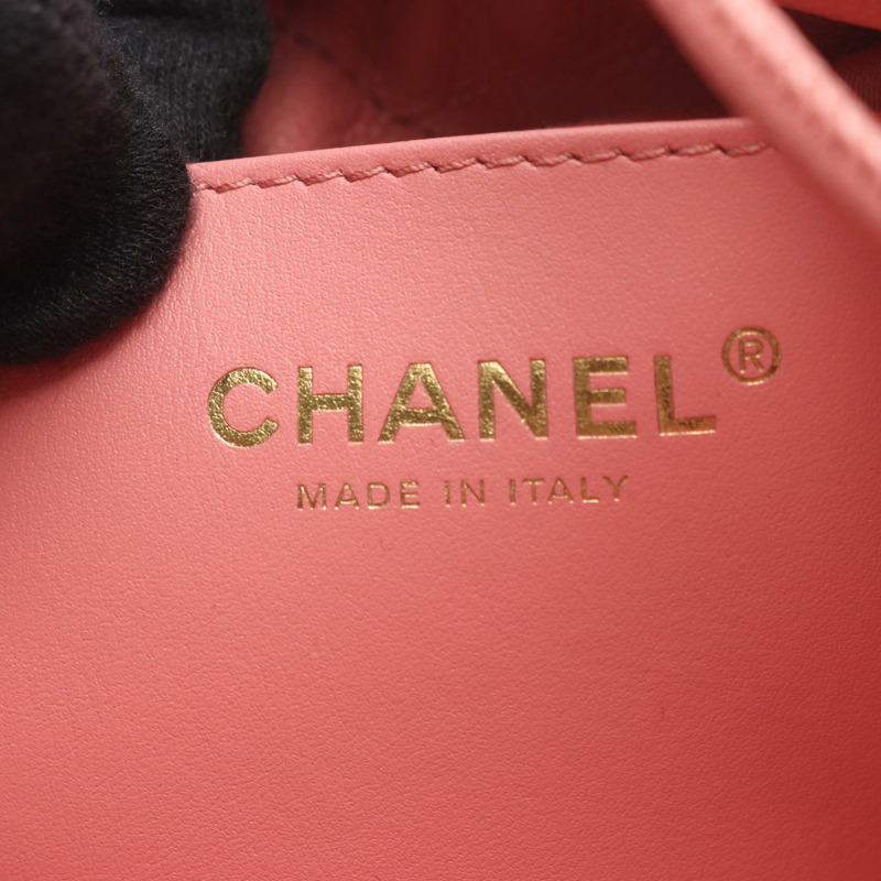 香奈兒 (CHANEL) 22 迷你鏈條肩背斜背包 AS3980 皮革 粉紅色 金色五金-3