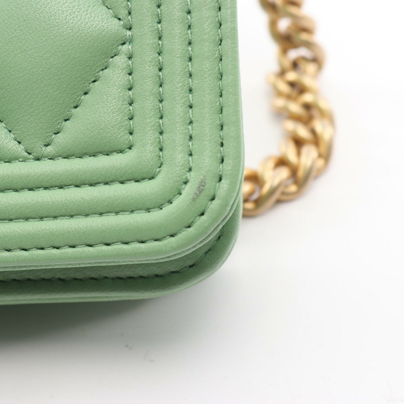 香奈兒 Boy Chanel Matelasse 鏈條肩背斜背包錢包 AP1117 皮革-8