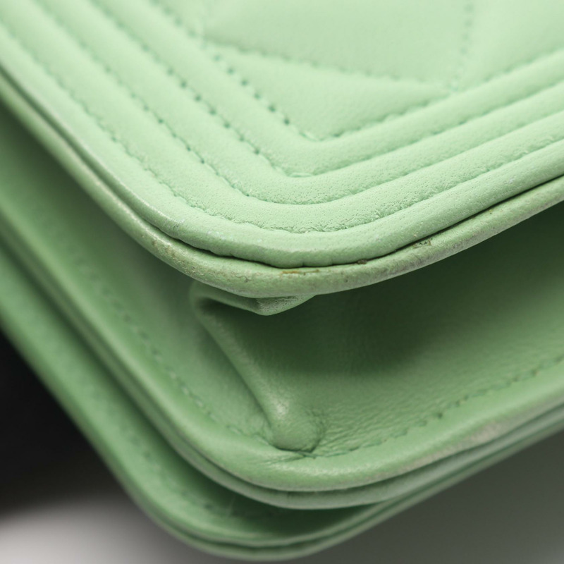 香奈兒 Boy Chanel Matelasse 鏈條肩背斜背包錢包 AP1117 皮革-9