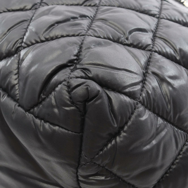 香奈兒 Coco Cocoon 小號手提包 A48610 尼龍皮革 黑色 二手 女士 CC-6