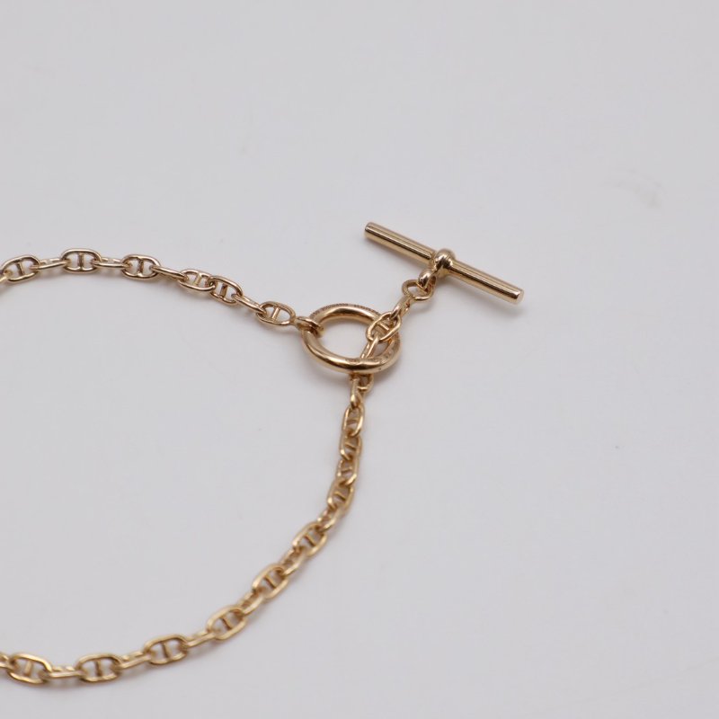 HERMES Farandole TPM 18K玫瑰金豬鼻子OT釦手鍊 - S-1