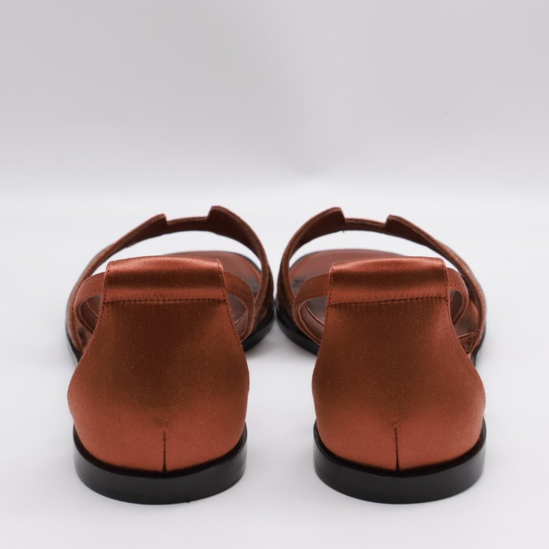 HERMES Santorini涼鞋 - 磚紅 37-3