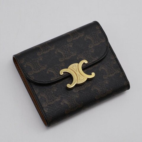 CELINE Triomphe凱旋釦老花三折短夾