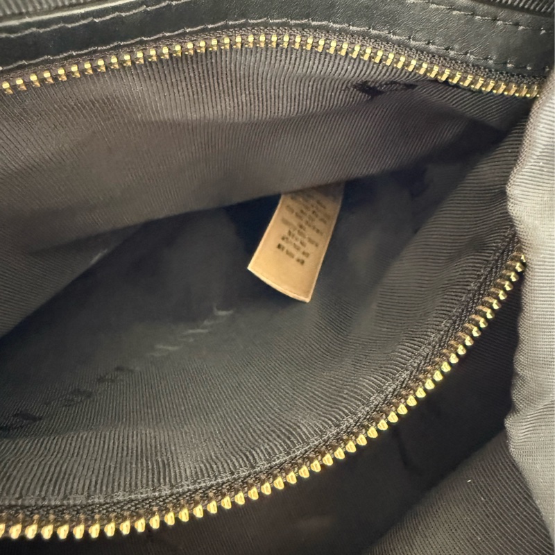 二手BURBERRY黑色金鏈尼龍中款雙肩包後背包Rucksack-18