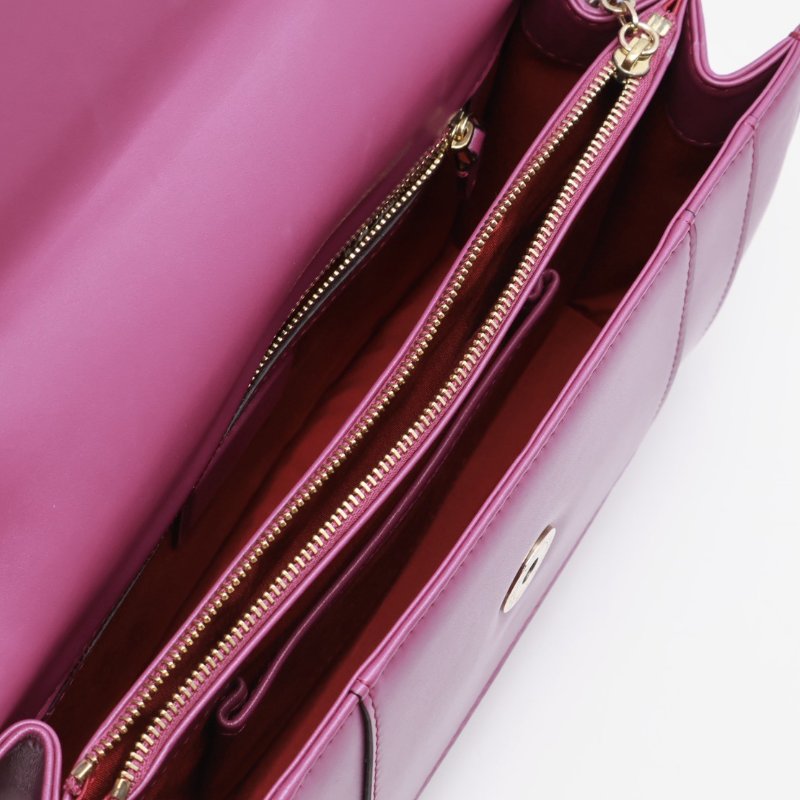 BVLGARI Serpenti forever蛇頭肩背包 - 紫紅-2