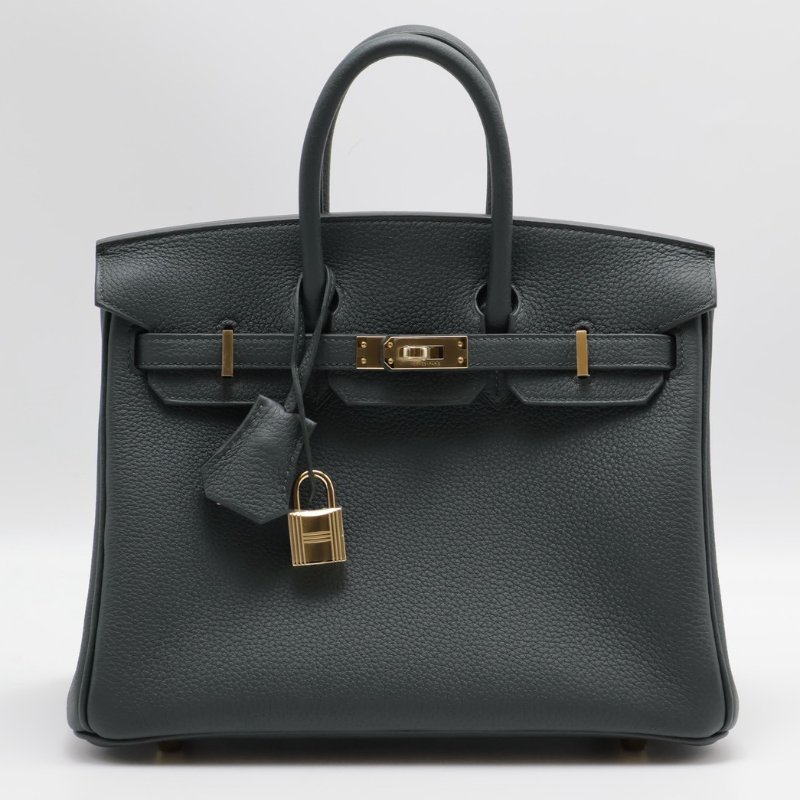 HERMES Birkin 25 -  灰綠香檳金 K-0