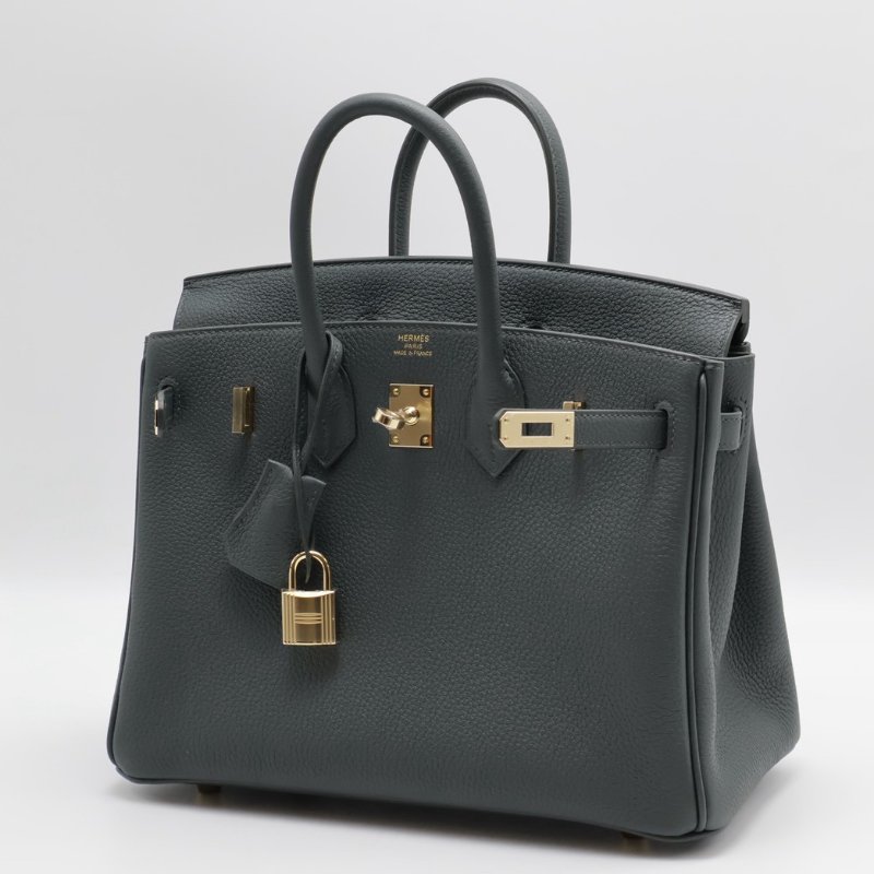 HERMES Birkin 25 -  灰綠香檳金 K-8