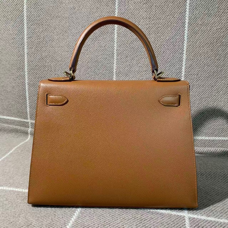 Hermes愛馬仕kelly28金棕色三拼皮限量D刻,最經典有辨識度的「H」超牛三拼皮無縫拼接工藝!-1