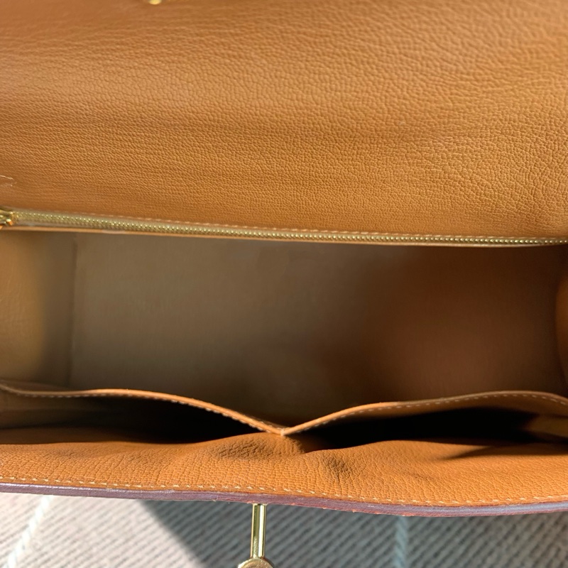 Hermes愛馬仕kelly28金棕色三拼皮限量D刻,最經典有辨識度的「H」超牛三拼皮無縫拼接工藝!-2