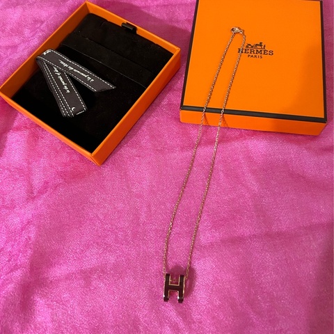 HERMES 愛馬仕H項鍊 典雅暗紅🌺