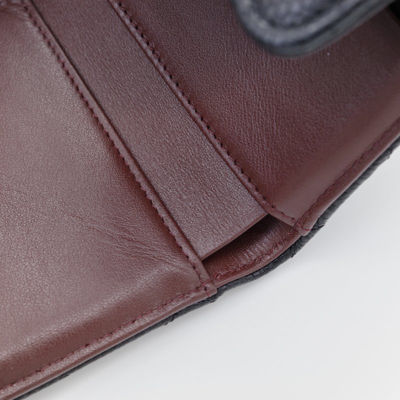 Chanel 香奈兒 經典翻蓋 黑色 魚子醬牛皮 卡夾-13