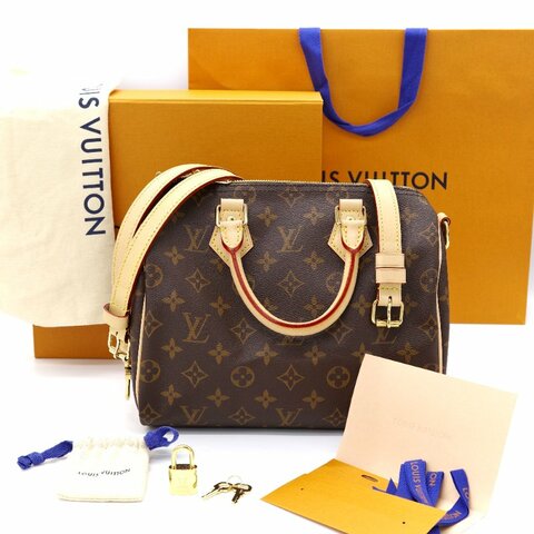 Louis Vuitton 路易威登 Speedy 25 經典老花 棕色 塗層帆布 肩背包 手提包