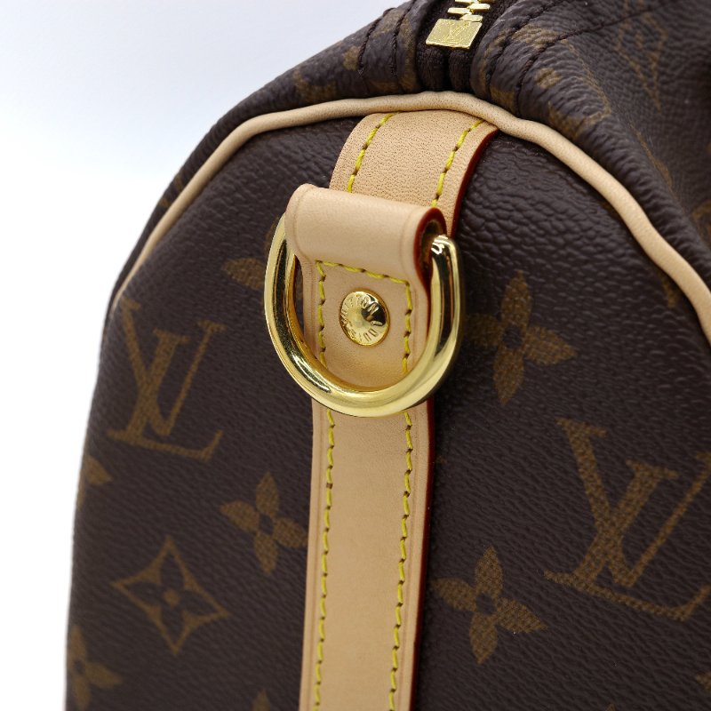 Louis Vuitton 路易威登 Speedy 25 經典老花 棕色 塗層帆布 肩背包 手提包-7