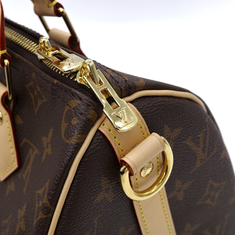 Louis Vuitton 路易威登 Speedy 25 經典老花 棕色 塗層帆布 肩背包 手提包-10