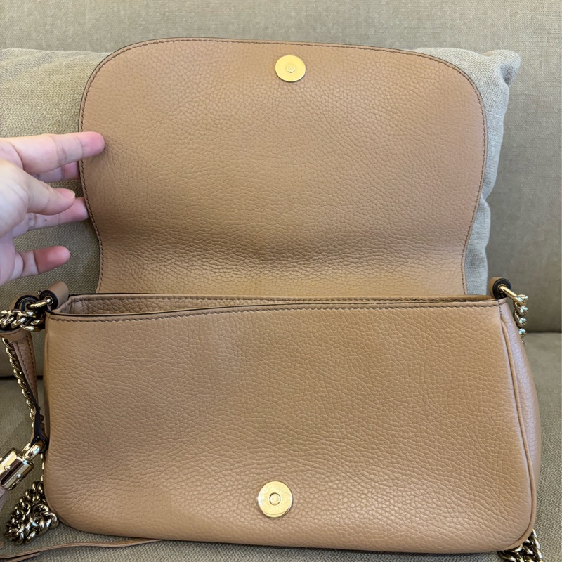 GUCCI SOHO 裸粉色牛皮磁扣 斜背包/肩背包/手拿包-4